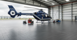 Aircraft hangar flooring tiles 10mm PVC aviation workshop floor UK