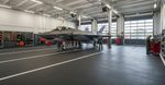 Aircraft hangar flooring tiles 10mm PVC aviation workshop floor UK
