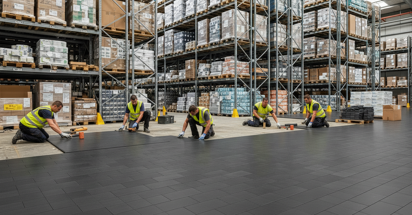 Concrete Floor Covering Tiles - Direct Overlay System - Professional flooring