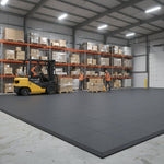 Concrete Floor Covering Tiles - Direct Overlay System installed in warehouse setting