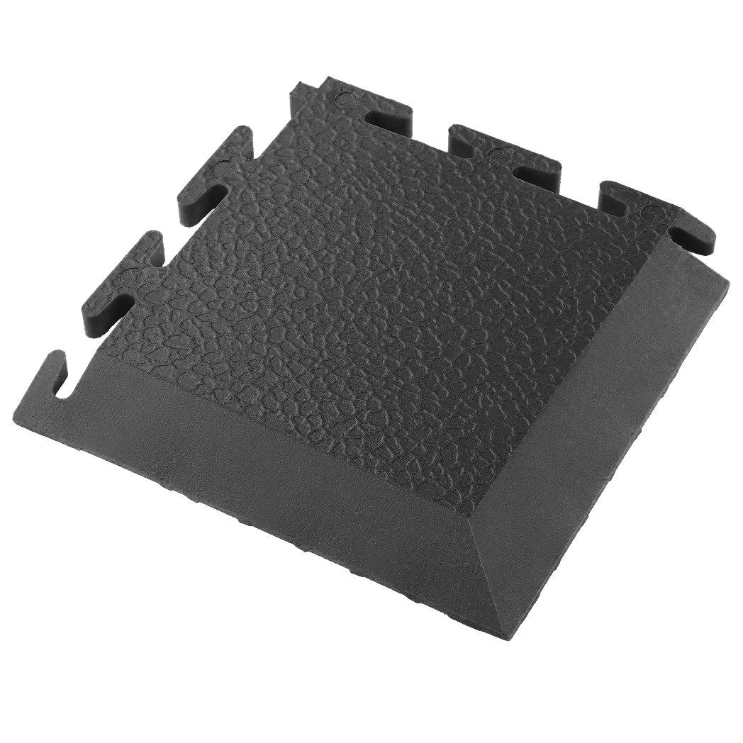 10mm PVC Floor Tile Ramps & Corners | Professional Edge Trim | Interlocking System | UK Stock