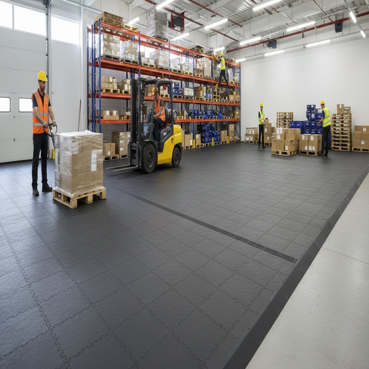 Emergency Services Flooring - Rapid Deployment Areas installed in home garage setting