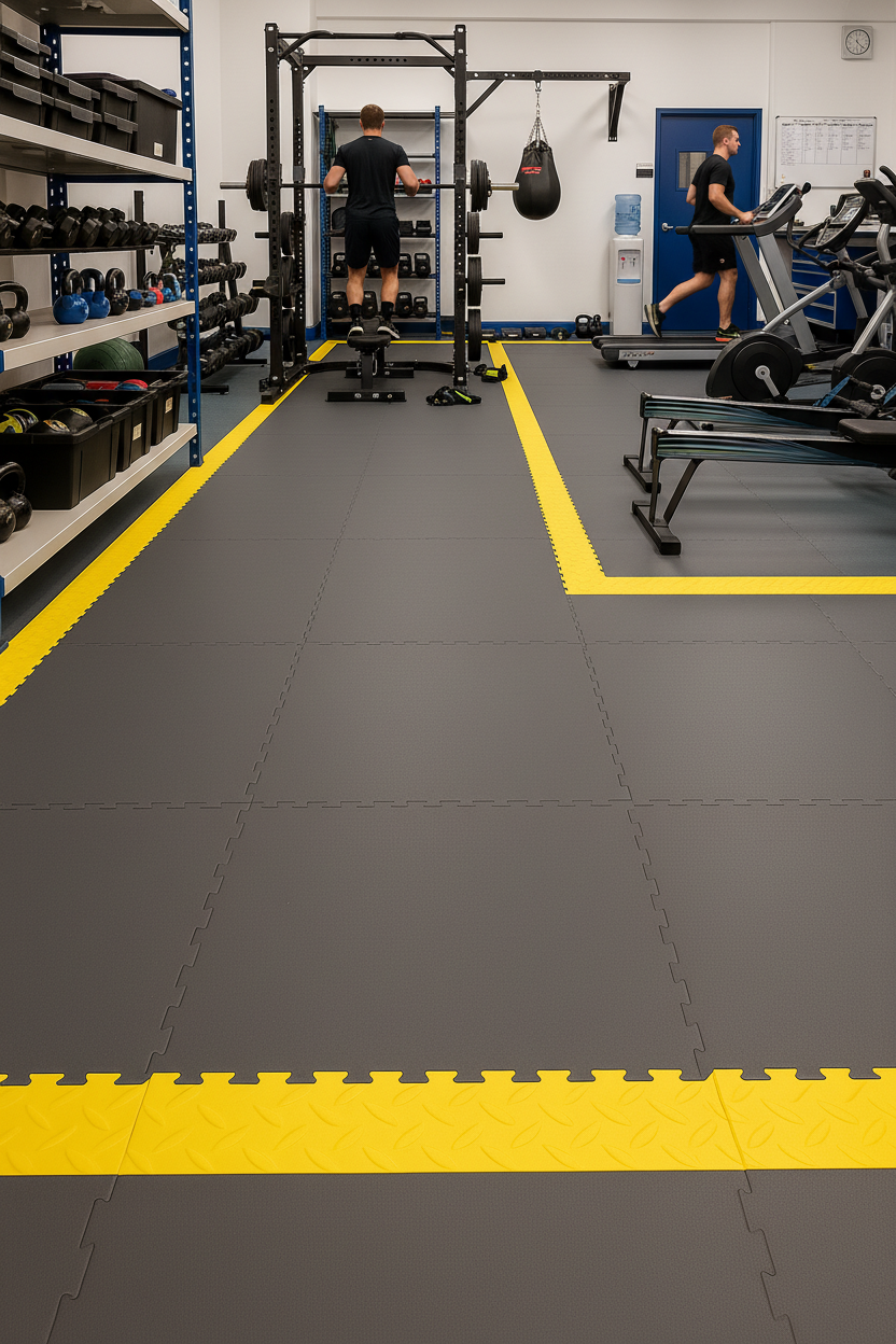 Fire station floor tiles 10mm heavy duty appliance bay flooring UK