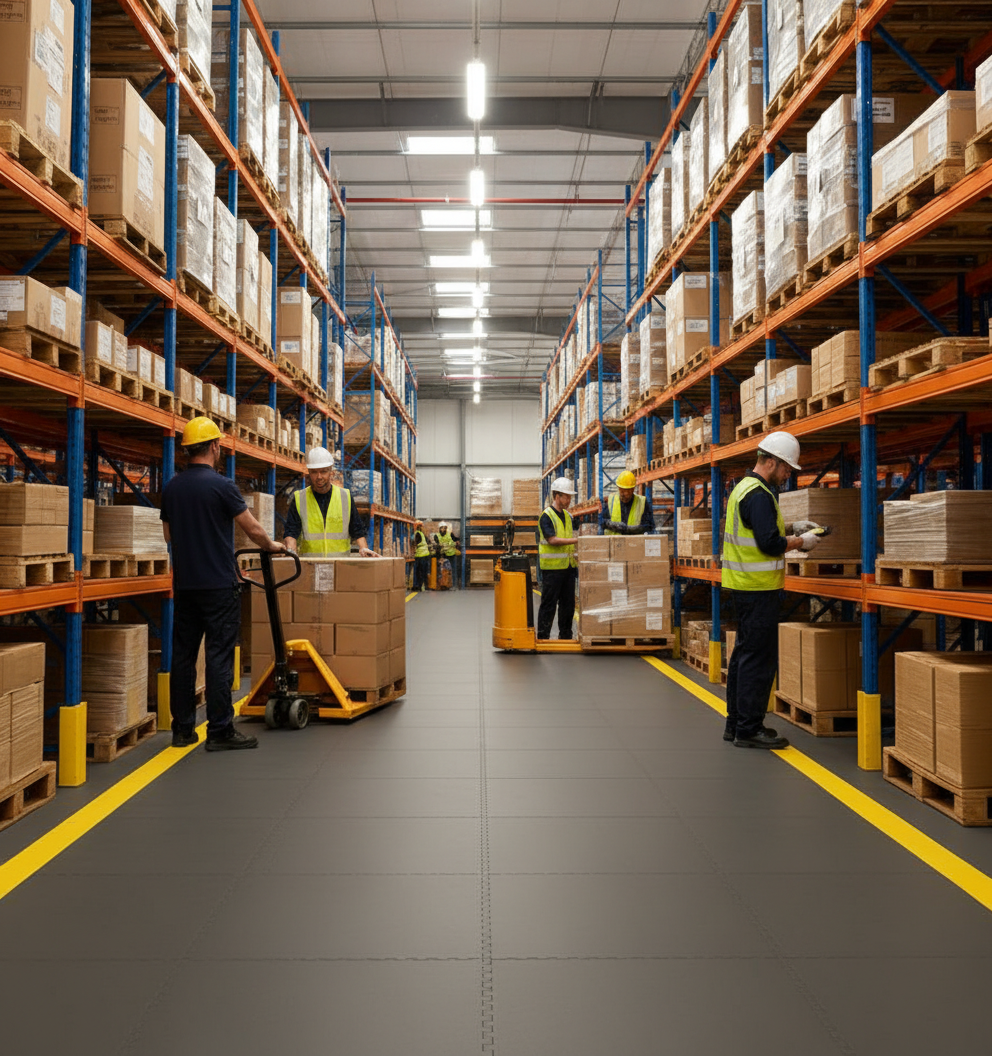 Heavy Machinery Floor Tiles - Vibration Dampening