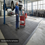 Heavy-Duty DC Floor Tiles - Dust-Free Surface installed in workshop setting