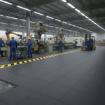Industrial Concrete Cover Tiles - Damaged Floor Solution installed in workshop setting
