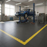 Industrial Floor Tiles - Better Than Epoxy installed in home garage setting