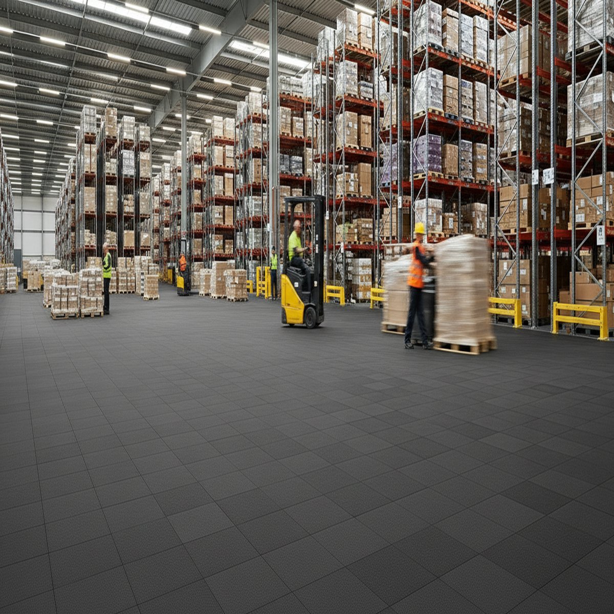 Logistics Centre Flooring - Quick Section Install installed in workshop setting