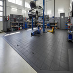 Logistics Warehouse Floor Tiles - Forklift & Pallet Jack Rated installed in home garage setting