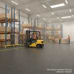 Non-Epoxy Industrial Flooring - Moisture Tolerant installed in warehouse setting