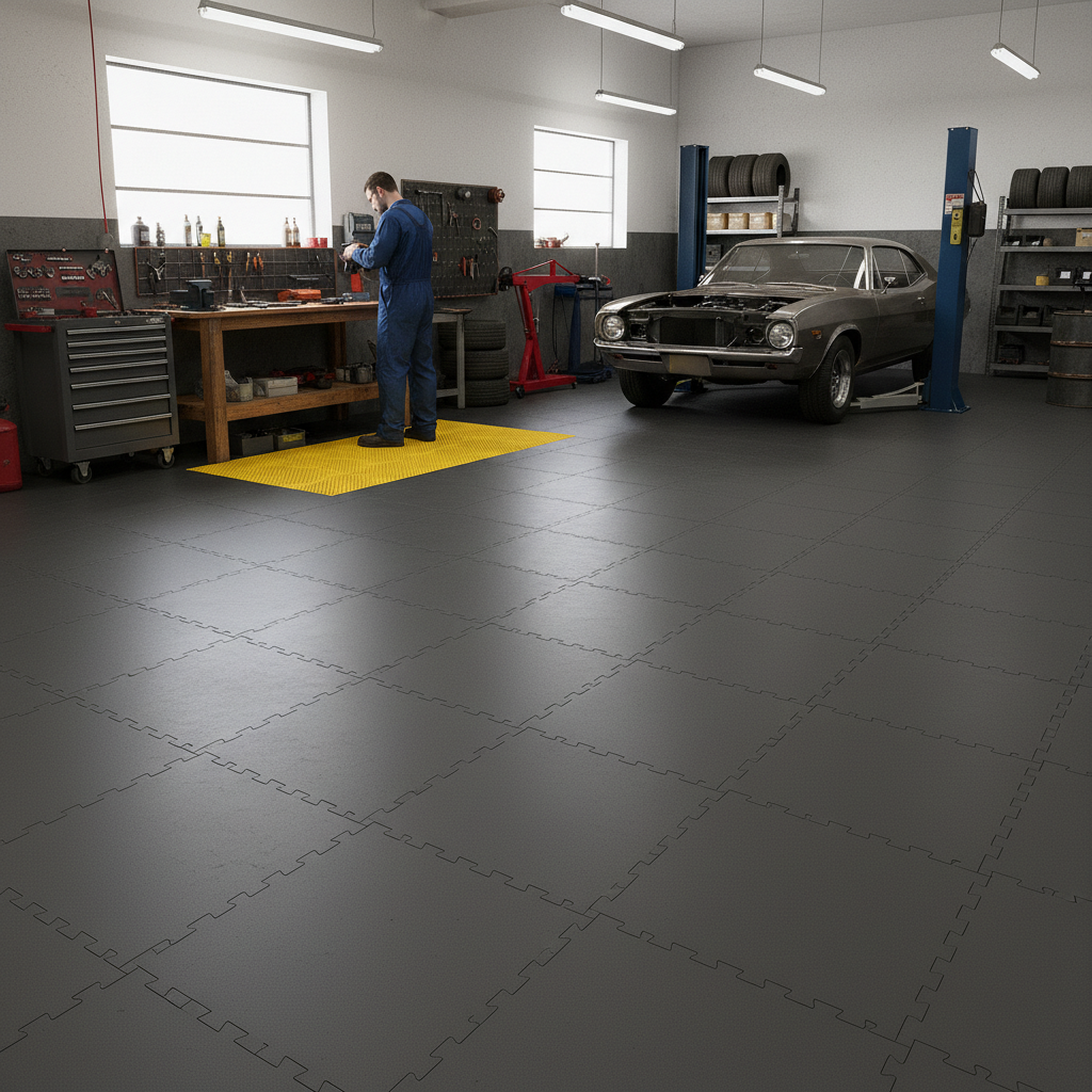 Independent Garage Flooring - Anti-Fatigue Construction - Professional industrial flooring