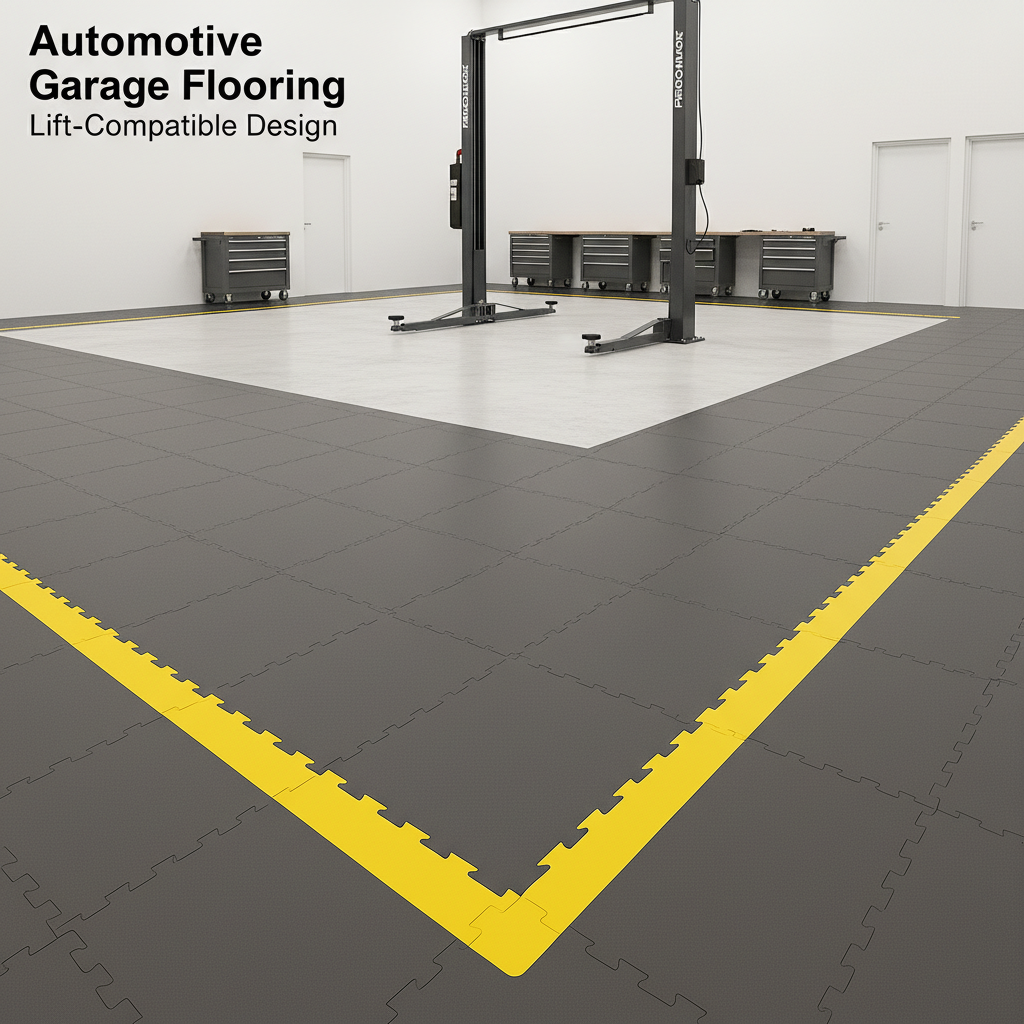 Automotive Garage Flooring - Lift-Compatible Design