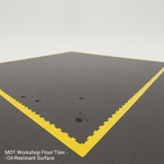 MOT Workshop Floor Tiles - Oil-Resistant Surface