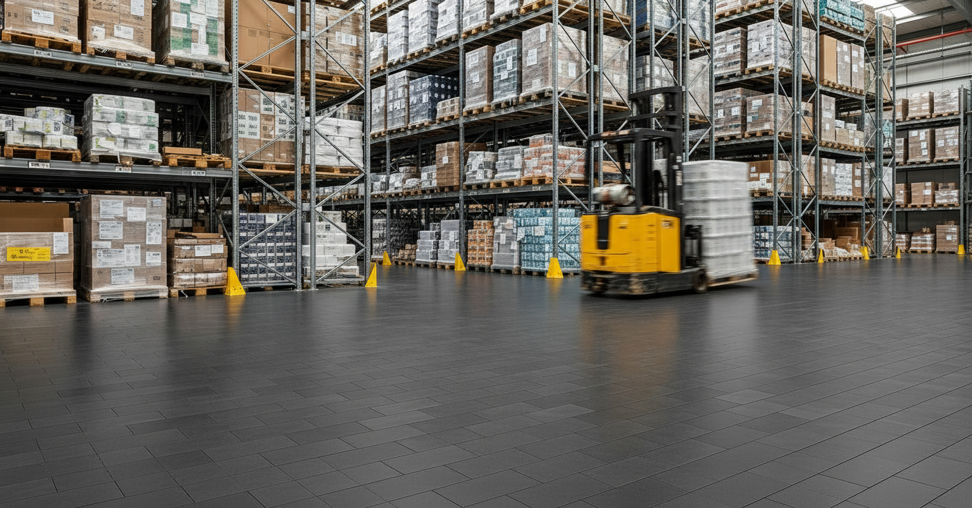 Distribution Warehouse Floor Tiles - Forklift Traffic Rated