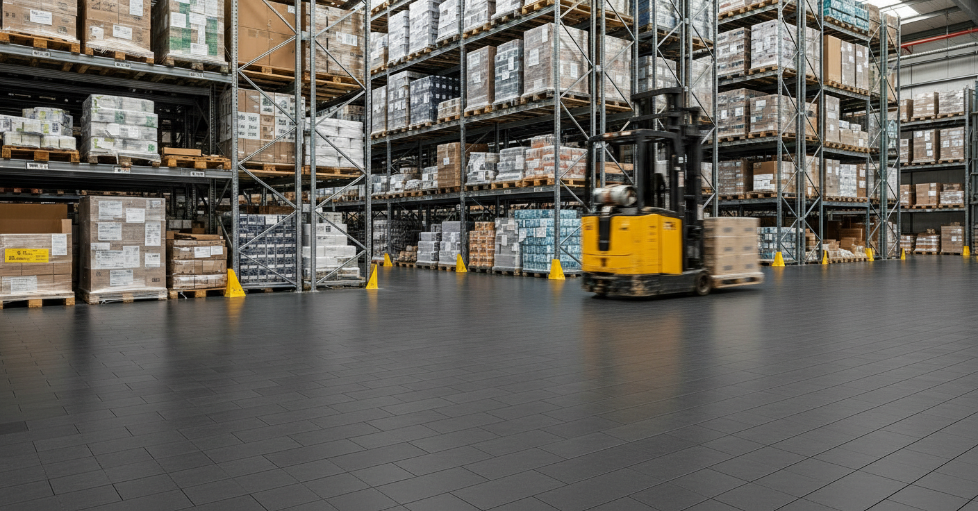 Logistics Centre Flooring - Quick Section Install