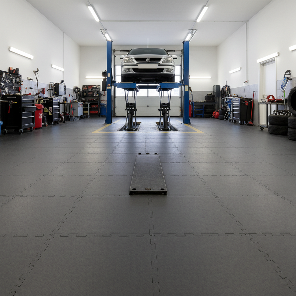 Automotive Garage Flooring - Lift-Compatible Design