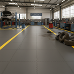 MOT Workshop Floor Tiles - Oil-Resistant Surface