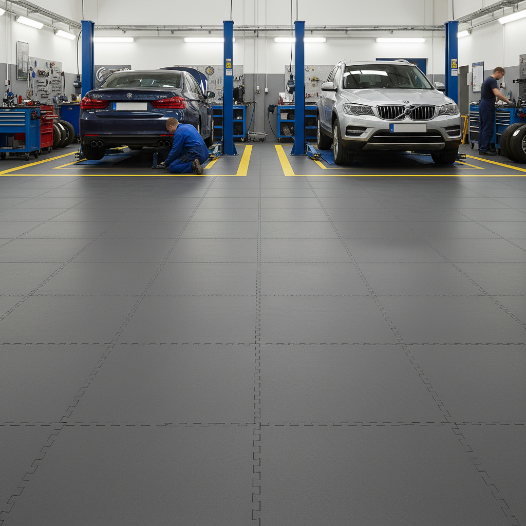 Car Workshop Floor Tiles - Service Bay Grade