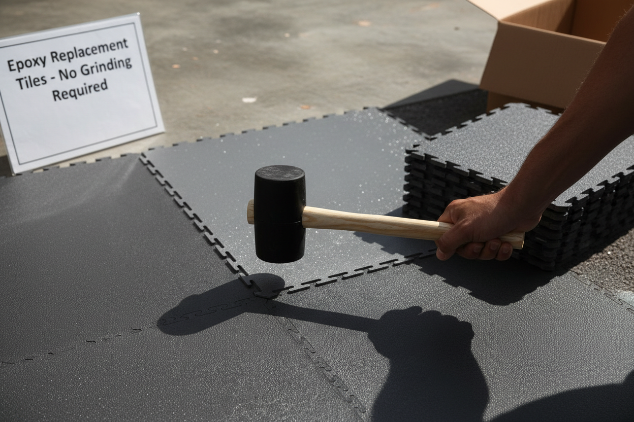 Epoxy Replacement Tiles - No Grinding Required