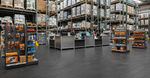 Retail showroom floor tiles 10mm PVC car dealership shop flooring UK