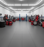 7mm T-Joint E500 Interlocking PVC Floor Tiles | Heavy-Duty Industrial | Garage & Workshop | UK Stock