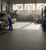 7mm X-Joint Interlocking PVC Floor Tiles | Heavy-Duty Garage & Workshop Flooring | UK Manufacturer