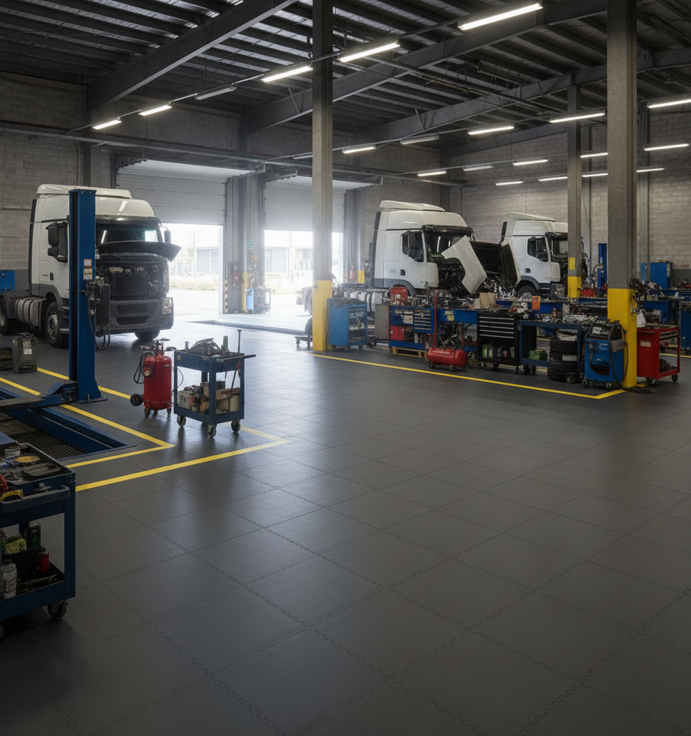10mm Ultra Heavy-Duty Interlocking PVC Floor Tiles | Forklift & HGV Rated | Warehouse & Industrial | UK Stock
