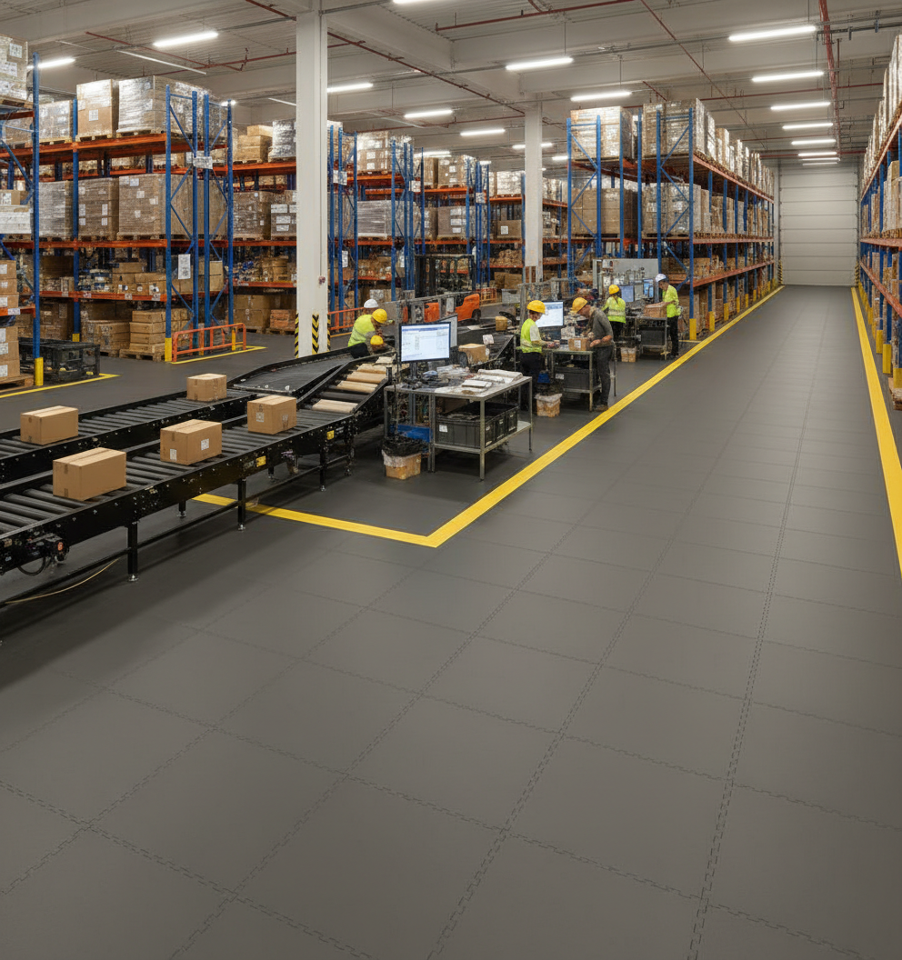 Forklift Rated Floor Tiles 10mm PVC | 5 Tonne Load Capacity Industrial Flooring | Warehouse & Distribution Centre UK