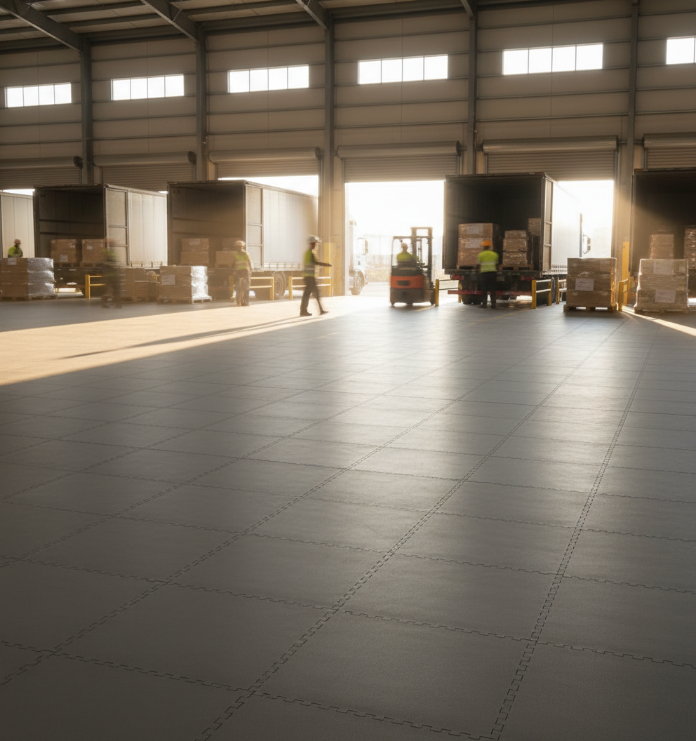 Forklift Rated Floor Tiles 10mm PVC | 5 Tonne Load Capacity Industrial Flooring | Warehouse & Distribution Centre UK