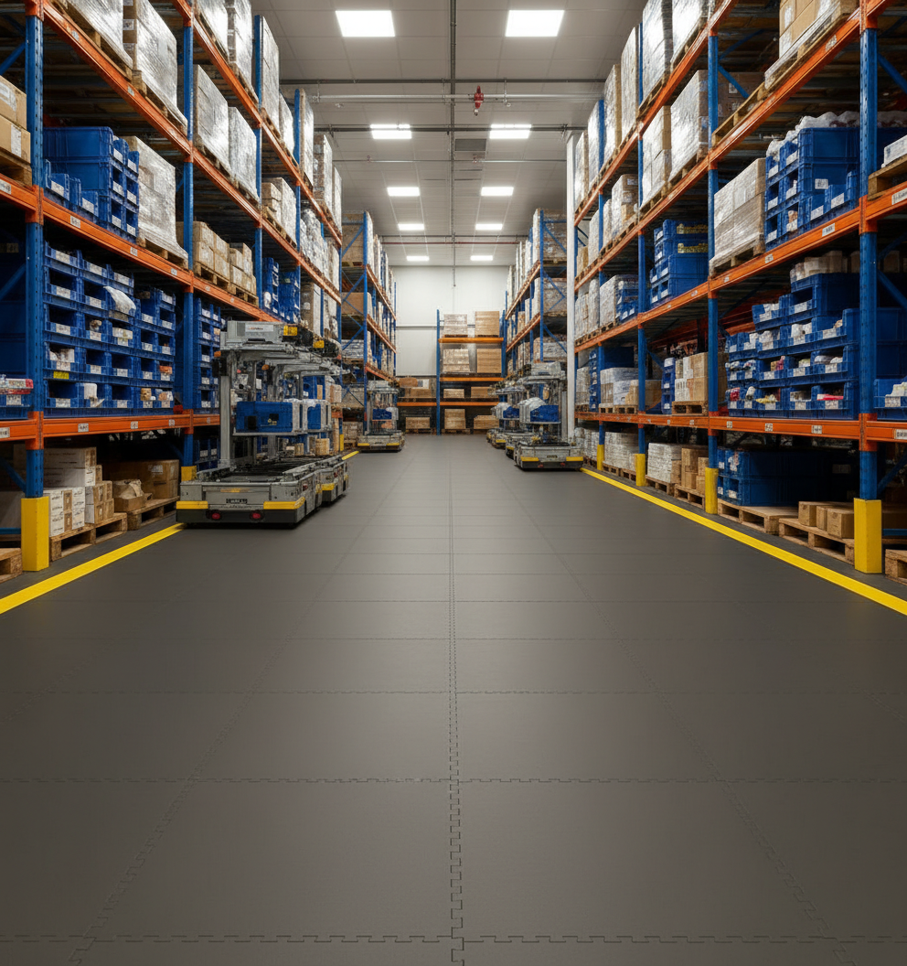 Forklift Rated Floor Tiles 10mm PVC | 5 Tonne Load Capacity Industrial Flooring | Warehouse & Distribution Centre UK