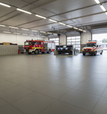Fire Station Floor Tiles 10mm Heavy Duty | Appliance Bay Flooring Chemical Resistant | 5 Tonne Fire Engine Rated UK