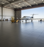 Aircraft Hangar Flooring Tiles 10mm PVC | Aviation Workshop Floor Protection | Jet Fuel Resistant 5T Load UK
