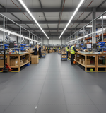 Factory & Warehouse Floor Tiles 10mm | Industrial Production Line Flooring | Forklift Safe Chemical Resistant UK