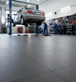Oil & Chemical Resistant Garage Floor Tiles | 10mm PVC Workshop Flooring Diesel Proof | Acid & Solvent Safe Industrial UK