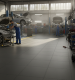 Oil & Chemical Resistant Garage Floor Tiles | 10mm PVC Workshop Flooring Diesel Proof | Acid & Solvent Safe Industrial UK