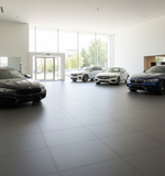 Retail Showroom Floor Tiles 10mm PVC | Car Dealership Shop Flooring | Professional Interlocking Display Tiles UK