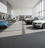 Retail Showroom Floor Tiles 10mm PVC | Car Dealership Shop Flooring | Professional Interlocking Display Tiles UK