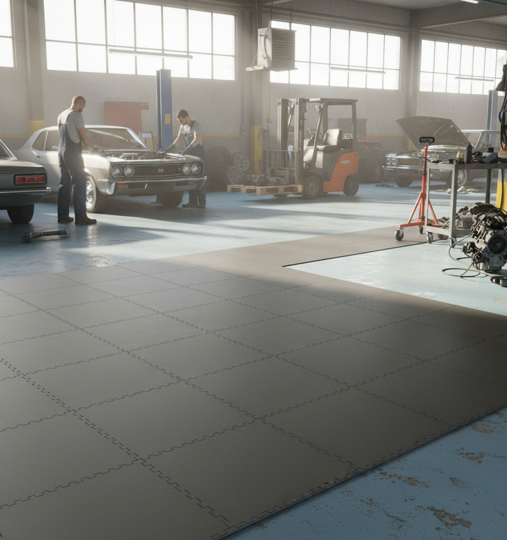 Epoxy Alternative Floor Tiles - Zero Cure Downtime