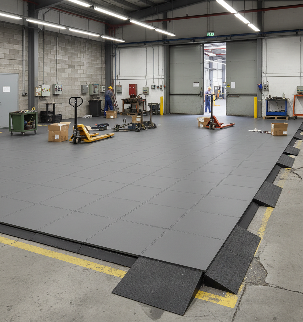 Concrete Floor Covering Tiles - Direct Overlay System