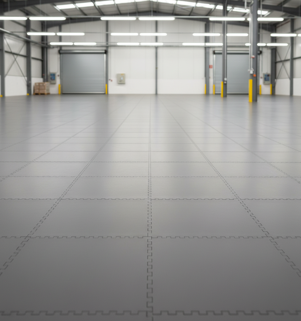 Industrial Concrete Cover Tiles - Damaged Floor Solution