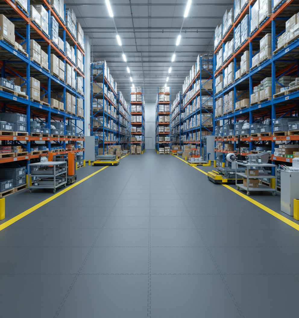 Distribution Warehouse Floor Tiles - Forklift Traffic Rated