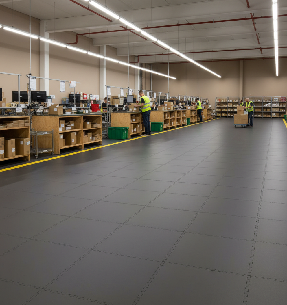 Distribution Warehouse Floor Tiles - Forklift Traffic Rated