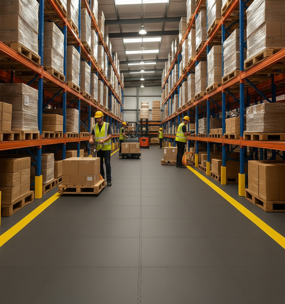 Logistics Centre Flooring - Quick Section Install
