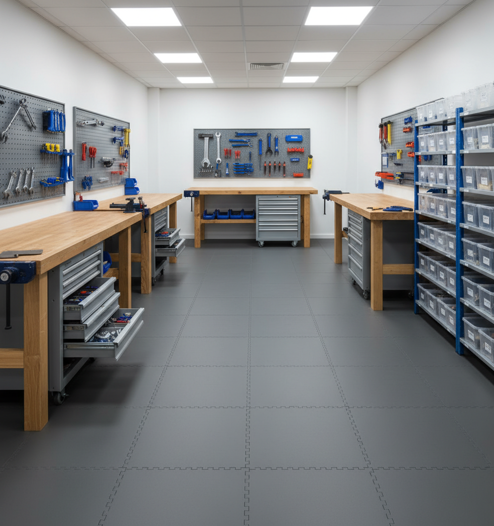Heavy-Duty DC Floor Tiles - Dust-Free Surface