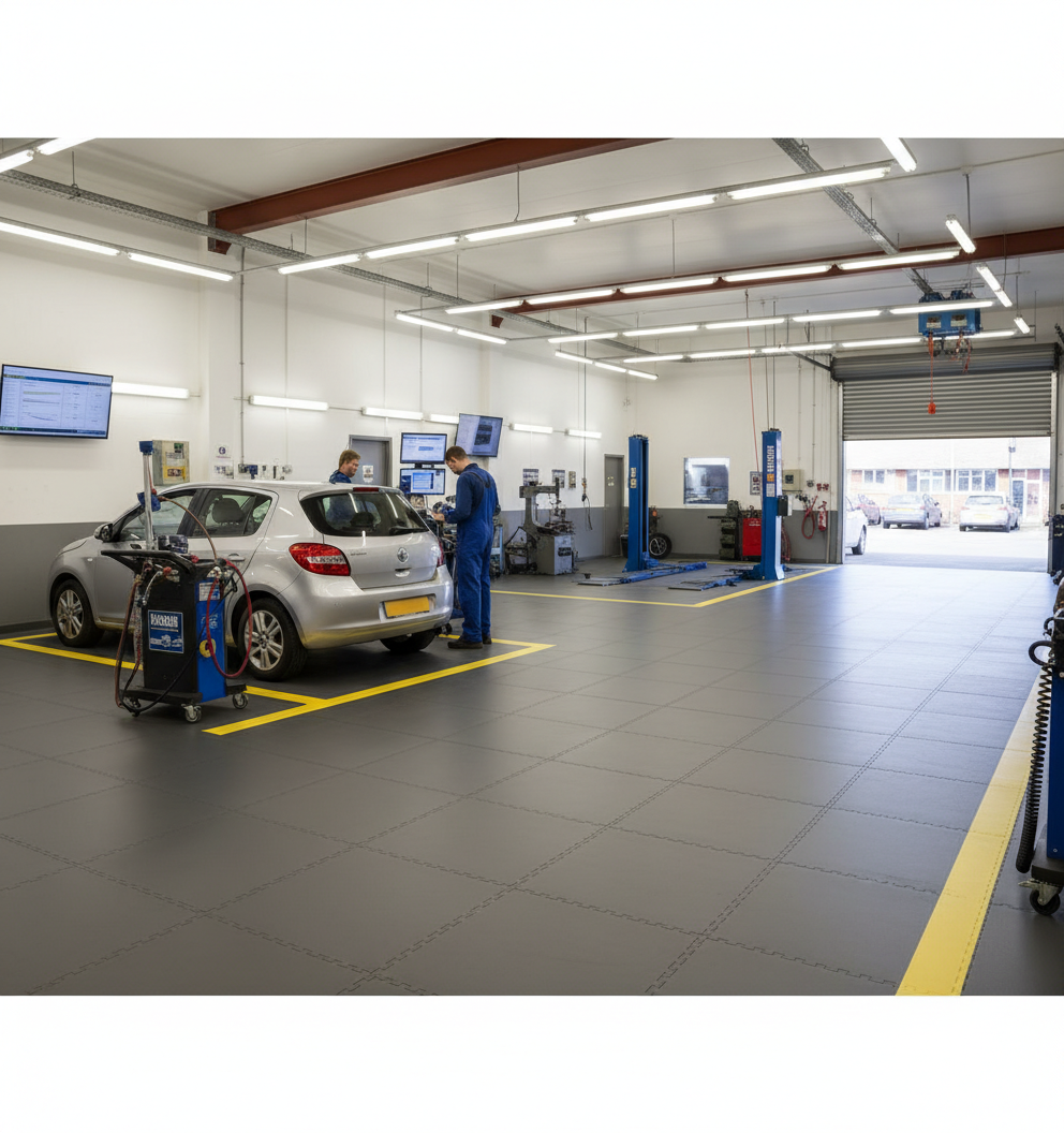 MOT Station Floor Tiles - Testing Bay Grade
