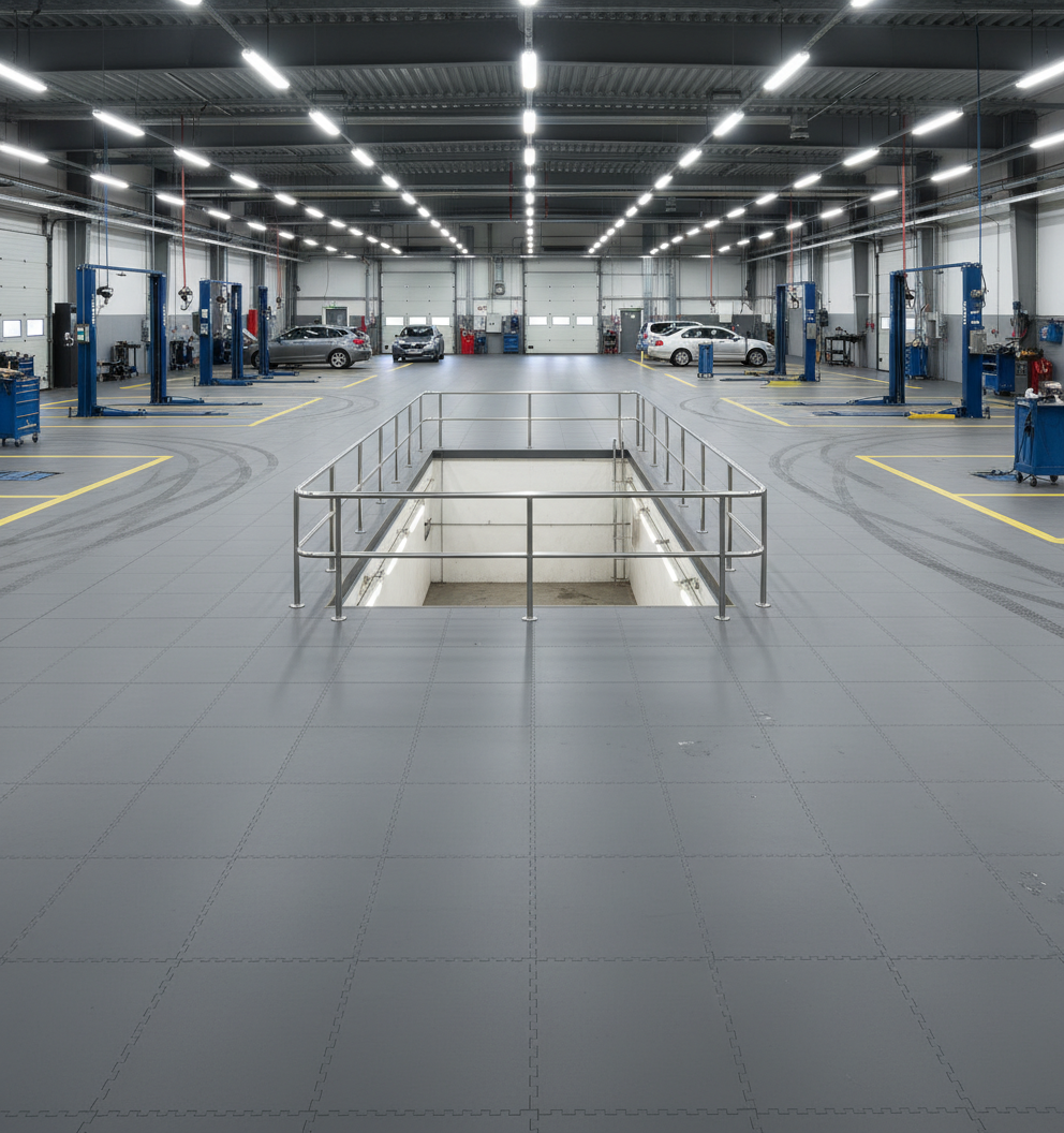 MOT Station Floor Tiles - Testing Bay Grade