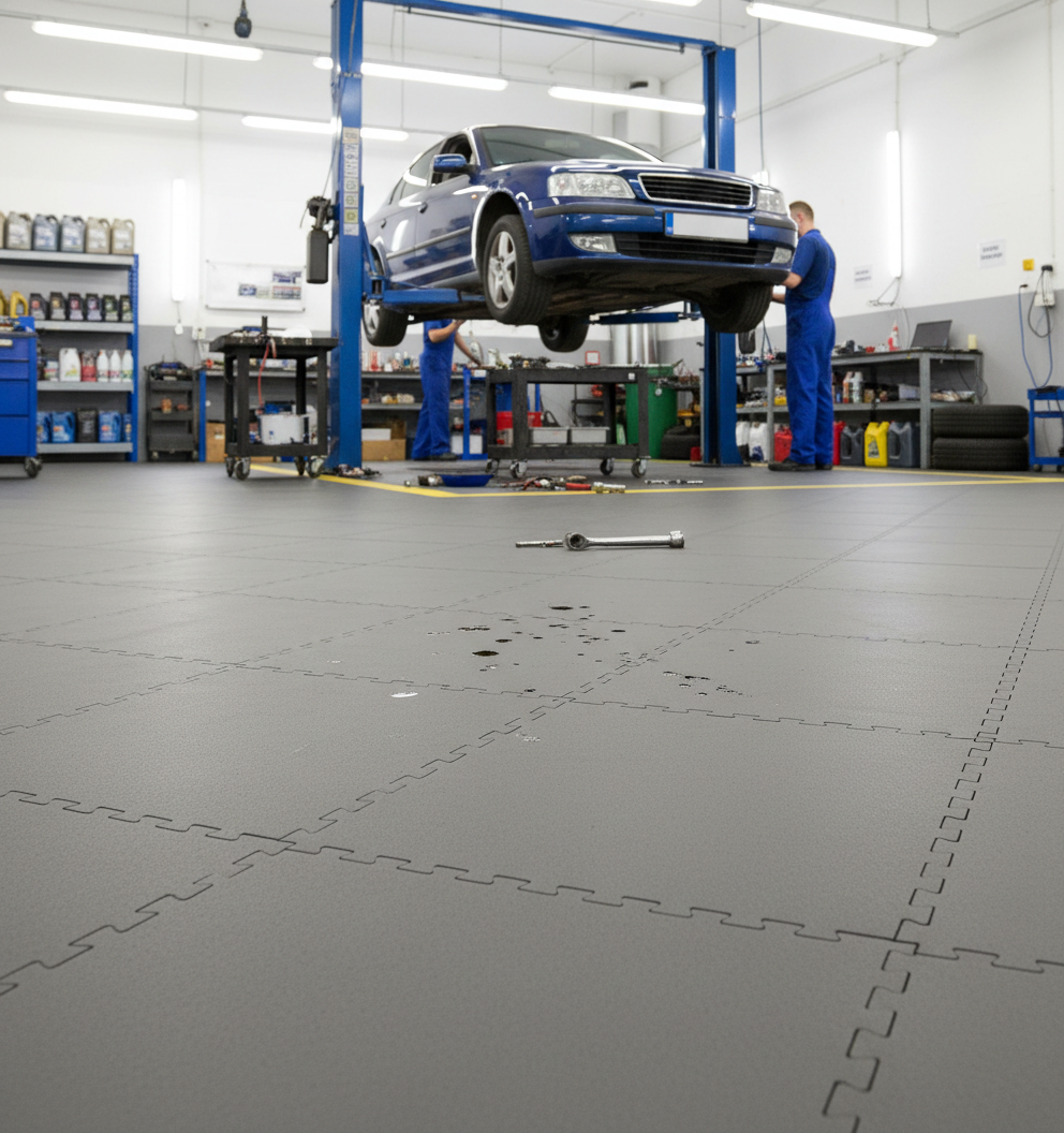 Car Workshop Floor Tiles - Service Bay Grade