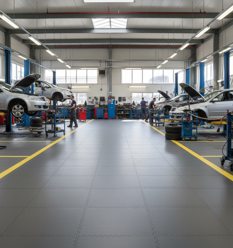 Professional Workshop Tiles - Anti-Fatigue Construction