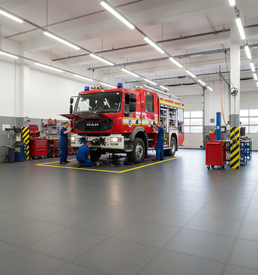 Fire Engine Bay Flooring - Appliance Weight Rated