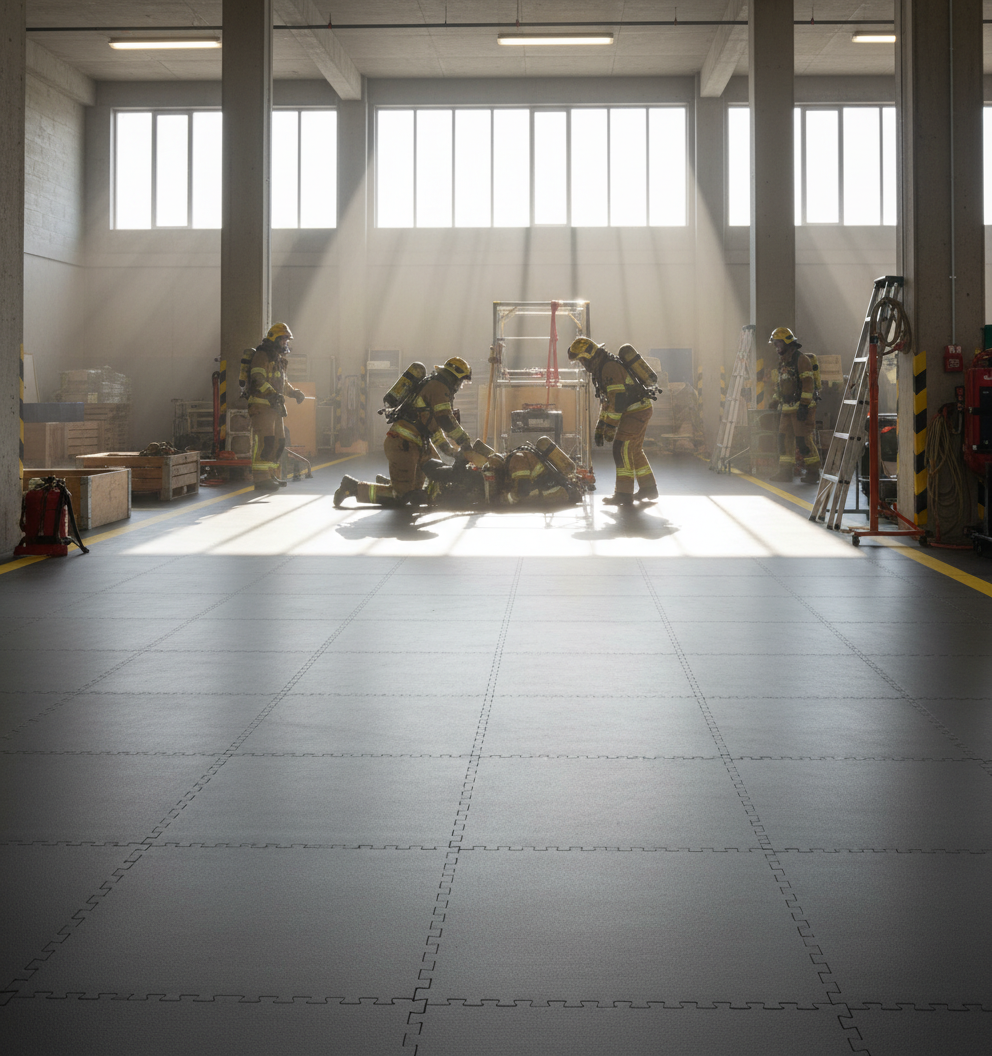 Fire Station Floor Tiles - Decontamination Compatible